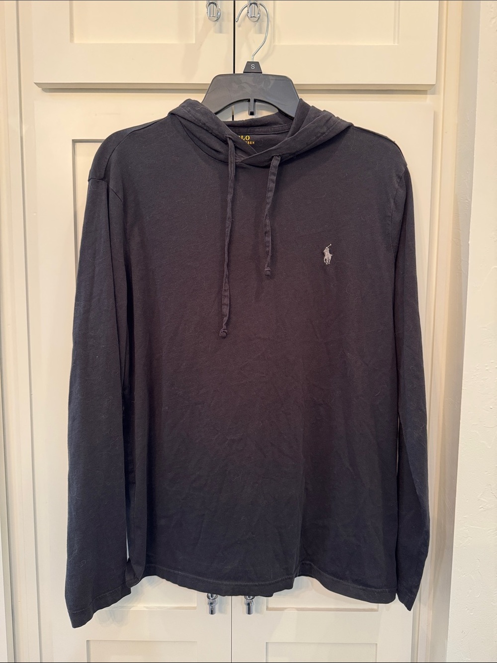 Polo by Ralph Lauren Black Long-Sleeve Hooded Tee